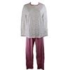 Linclalor Pigiama Donna Aperto Caldo Cotone Art.92624 Taglie Forti 46-64 (Panna Ibisco, 56)