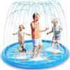 Kezidhp Tappetino Spruzzatore Acqua per Bambini e Cani, 170 cm Piscina Gonfiabile Estiva da Giardino - Gioco Rinfrescante per Esterno, Ideale 2-3 Anni