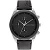 Calvin Klein Orologio Analogico Multifunzione al Quarzo da Uomo Collezione IMPACT con Cinturino in Pelle Nero - 25200364