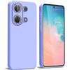 WBWONE Cover per Xiaomi Redmi Note 13 Pro 4G / Poco M6 Pro 4G, Anti-Graffio Antiurto Custodia in Morbida Silicone TPU Protettiva Case con Fodera in Tessuto - Viola