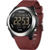 BIEWO Orologio sportivo digitale da uomo, impermeabile, con quadrante grande, stile casual e luminoso, cronometro, Rosso