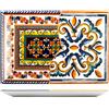 H&H 30x20 cm - Positano Piatto Piano Rettangolare In Stoneware Set 6 Pz