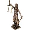 Veronese Design Veronese Justitia, dea della giustizia, statuetta bronzata, 21 cm, poly