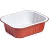 CONTITAL AS220500 | Teglie Forno Usa e Getta Extra-Rigide, Vaschette Alluminio 1 Porzione Laccato Bianco/Rame | Contenitori Monoporzione per Alimenti | Ideali per Microonde e Asporto | 50 Pezzi