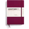 LEUCHTTURM1917 Taccuino Medium A5 Copertina rigida, Liscio, Port Red | 251 pagine numerate, per Bullet Journal, cucito a filo, 2 segnapagina, senza acidi