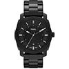 Fossil Orologio Machine da uomo, movimento al quarzo con data a tre lancette e cinturino in pelle o acciaio inossidabile, 42 mm, Nero