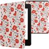 kwmobile Cover per Kindle Paperwhite Cover - Custodia per Kindle Paperwhite 6,8 Pollici 11 Generazione 2021 - Copertina eReader - eBook Reader Case - Papaveri
