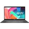 MSI MODERN 15 F13MG-040XIT, Display Laptop 15.6 Full HD IPS, CPU Intel Core i7-1355U 5,0GHz Max, 16GB DDR4, 512GB SSD NVMe, Wi-Fi 6E, FreeDOS, Grigio Platino [Layout e Garanzia ITA]