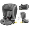 KINDERKRAFT Seggiolino auto FIX2GO Grey con Sensore elettronico di installazione SAFERIDE SENSOR