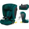 KINDERKRAFT Seggiolino auto FIX2GO Green con Sensore elettronico di installazione SAFERIDE SENSOR