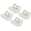SPYMINNPOO 4 Pezzi di Toppe per Anelli a D, Accessori per Cuscinetti Ad Anello a D in Acciaio Inossidabile per Gommone Kayak Tavola da Surf Paddle Board Gommone SUP (Grigio)