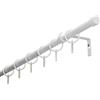 Gardinia Set Bastone per Tende cap 1 Binario Ø 19/16 mm, Estensibile su Entrambi i Lati, Bianco, 120-190 cm