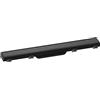 hansgrohe RainDrain Match - set di canalina doccia con cornice ad altezza regolabile, canale di drenaggio 600 mm, scarico a pavimento, nero