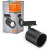 LEDVANCE TRACKLIGHT Spot Mini Cylinder faretto compatto a binario, nero, con attacco GU10, compatibile con lampada normale o smart, design stile loft, protezione IP20