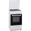 FINLUX Cucina a Gas 4 Fuochi Forno Elettrico LxP 50x50 cm Classe A colore Bianco - FXMC55WM