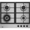 Beko Piano Cottura a Gas da Incasso 4 Fuochi 60 cm colore Inox - HIAW64225SX