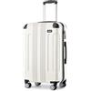 KONO Valigia Media 65cm Rigida e Leggera Trolley da 24 Pollici in ABS con 4 ruote Valigie da Viaggio, Beige