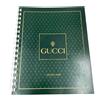 Agenda Vintage Gucci 1989 verde ad anelli A4 bianca Blocnotes