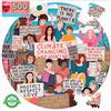 eeBoo: Piece and Love Climate Action - Puzzle rotondo per adulti e famiglie, 500 pezzi, con pezzi lucidi e robusti