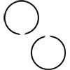 cyclingcolors 2x fasce elastiche 39mm x 2mm pistone motore fascia elastica moto ciclomotore compatibile con MBK MOTOBECANE 41 51