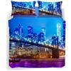 Caleffi Brooklyn Completo Copripiumino, Cotone , Unica, Matrimoniale, 80050 , Sogni di Viaggio