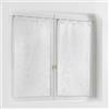 douceur d'intérieur, Coppia Dritta con Passanti (2 x 60 x 120 cm) Edenia Bianco, Velo Sabbiato Ricamato
