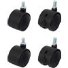 Kippen 1616X2 - SET DI 4 RUOTE GEMELLATE DA MM.40 CON PERNO FILETTATO M10 (2 CON FRENO + 2 SENZA FRENO)