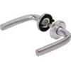 Vachette 3159152008444 Set di maniglie rosette Becco di canna Logio-per porta cucina/soggiorno-Materiale alluminio resistente-Garanzia 10 anni-Finitura argento, Poignée + Rosace Ø52mm