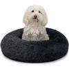 lionto Letto per Cani Rotondo Cuscino Gatti Letto Donut, (M) 50 cm Ø Grigio Scuro