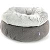 Record - Cuccia per Cani e Gatti Nido Morbida con Effetto Seta al Tatto. Cuccia con Base Antiscivolo e Cuscino Double Face Rimovibile per il Massimo Comfort | Ø40 x 23 cm