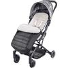 Fairy Baby Cosytoes - Coprigambe Fairy Baby impermeabile e antivento, foderato in pile, universale, per passeggini, carrozzine, carrozzine, taglia L, colore: nero/bianco