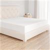 Amazon Basics Lenzuolo con angoli Matrimoniale, 180 x 200 x 30 cm, in 100% Microfibra con altezza da 30cm, Bianco