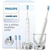 Philips Sonicare DiamondClean 9000 spazzolino elettrico, confezione doppia, spazzolino sonico con app, sensore di pressione, 4 modalità di pulizia, 3 livelli di intensità, bianco, modello HX9914/62