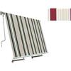 sangiorgio. Tenda da Sole Rullo A Caduta Bordeaux/Crema 3X2,5 MT Senza CASSONETTO 300x250 con Bracci Balcone