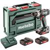 Metabo SB 18L - Trapano a percussione con 3 batterie da 2 Ah, coppia svasata Nm