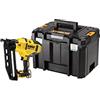 DeWalt, Clavadora de Acabado sin escobillas XR 18V sin cargador/batería con maletín TSTAK 16Ga para clavos de 1,6mm diámetro y 32, 63 mm largo
