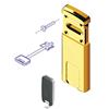 Disec Mg220-4W Serratura Defender Minimag Dm, Ottonato Lucido