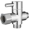 Tecmolog Deviatore 3 Vie in Ottone Doccetta Bidet Valvola 3/8"- 12/17 per Doccia Bidet Portatile,Cromo, DSF007D
