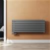 SUNXURY Radiatore di design a pannello, 465 x 1200 mm, orizzontale, monostrato, con connettore laterale multiblocco, antracite, radiatore da bagno
