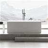 BERNSTEIN Vasca da bagno freestanding in fusione minerale LUNA STONE - 170 x 72 cm - Bianco - Accessori opzionali, Rubinetti a scelta:Senza rubinetteria, Sistema drenaggio:Senza sistema di drennaggio