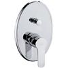 Paffoni Blu015 Miscelatore per Doccia o Vasca da Incasso con Deviatore, Miscelatore Box Doccia o Vasca con Placca Tonda da Incasso, Design Moderno e Elegante, Ottone Cromato