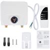 Vislone Mini Scaldabagno Elettrico Senza Serbatoio 6500W 220V Scaldabagno Istantaneo a Temperatura Costante con Display Digitale a Controllo Riscaldatore di Acqua Calda su Richiesta