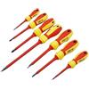 Generico KIT 7 PEZZI CACCIAVITE GIRAVITE ISOLATI 1000V DA ELETTRICISTA CON LUCE CERCAFASE