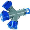 ROSI MOLTIPLICATORE PRESA IDUSTRIALE 3 POLI 16A CON USCITA 3 PRESE INDUSTRIALI 16A 220V IP44