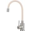 QLS Rubinetto da cucina Springy, rubinetto da cucina, miscelatore da cucina, flessibile (beige)