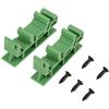 Joyzan PCB DIN C45 Rail, 10sets Componenti di Fissaggio Staffe e Piastre di Connessione Adapter Circuit Board Montaggio Staffa Holder Carrier DIY Elettrico Guida Morsettiera a Vite Supporto 35mm(verde)