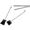 CRISCUOLO Brico Store Kit Camino Attrezzi 3Pezzi, Set Utensili Camino in Ferro Battuto, Accessori per Caminetto Stufa Legna con PINZA Scopa Pala Nero