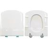 HYDRO HOME Copriwater Dama Senso Roca legno rivestito in resina poliestere bianco