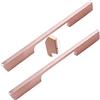 AIRYLI 2 pezzi Pomello Oro rosa Maniglie per cassetti Lega di alluminio Tiretti Armadio Manopole Cucina tirettiera Mobili manopole dell'armadio Porta per Camera Letto ringhiere (Hole distance 128mm)