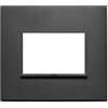 Vimar Serie Eeikon EVO - Placca 3 moduli alluminio serie eikon nero totale